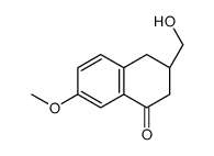 (3R)-3-(hydroxymethyl)-7-methoxy-3,4-dihydro-2H-naphthalen-1-one结构式