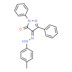 1,3-diphenyl-1H-pyrazole-4,5-dione 4-[(4-methylphenyl)hydrazone]结构式