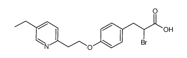 2-bromo-3-{4-[2-(5-ethylpyridin-2-yl)ethoxy]phenyl}propionic acid Structure