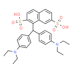 1-[bis[4-(diethylamino)phenyl]methyl]naphthalene-2,7-disulphonic acid structure