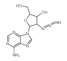 9H-Purin-6-amine,9-(2-azido-2-deoxy-b-D-arabinofuranosyl)- structure