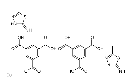 benzene-1,3,5-tricarboxylic acid,copper,5-methyl-1,3,4-thiadiazol-2-amine Structure