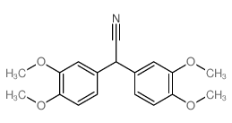 2,2-bis(3,4-dimethoxyphenyl)acetonitrile结构式