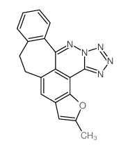 methyl-5 dihydro-8,9 benzo<6,7>cyclohepta<1,2,3-de>furo<3,2-h>tetrazolo<5,1-a>phtalazine Structure