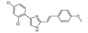 4-(2,4-Dichloro-phenyl)-2-[2-(4-methoxy-phenyl)-(E)-vinyl]-1H-imidazole结构式