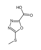 1,3,4-Oxadiazole-2-carboxylicacid,5-(methylthio)-(9CI) Structure