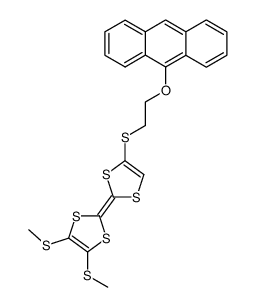 4,5-dimethylthio-4'-[2-(9-anthryloxy)ethylthio]tetrathiafulvalene Structure