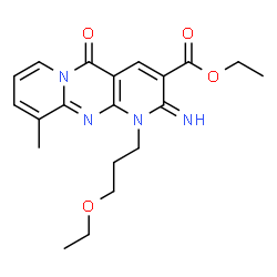 ethyl 1-(3-ethoxypropyl)-2-imino-10-methyl-5-oxo-1,5-dihydro-2H-dipyrido[1,2-a:2,3-d]pyrimidine-3-carboxylate Structure