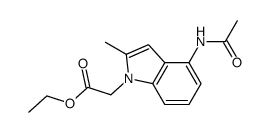 (4-acetylamino-2-methyl-1H-indol-1-yl)-acetic acid ethyl ester Structure