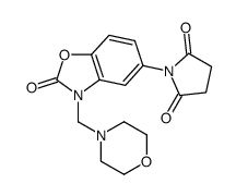 1-(2,3-Dihydro-3-(4-morpholinylmethyl)-2-oxo-5-benzoxazolyl)-2,5-pyrro lidinedione Structure