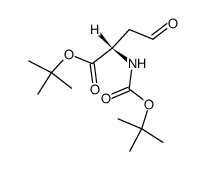 1-tert-butyl (S)-2-[N-(tert-butoxycarbonyl)amino]-4-oxobutanoate结构式