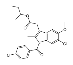 sec-butyl [6-chloro-1-(4-chlorobenzoyl)-5-methoxy-2-methyl-1H-indol-3 -yl]acetate结构式