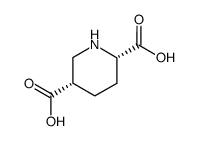 (+/-)-cis-2,5-piperidinedicarboxylic acid Structure