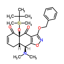 (4aS,8aS,9S)-3-(苄氧基)-4a-((叔丁基二甲基甲硅烷基)氧基)-9-(二甲基氨基)-8a,9-二氢萘并[2,3-d]异恶唑-4,5(4aH ,8H)-二酮图片