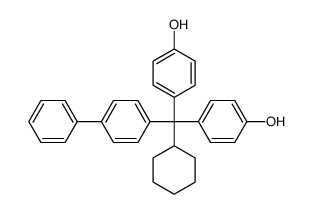 4-[cyclohexyl-(4-hydroxyphenyl)-(4-phenylphenyl)methyl]phenol结构式