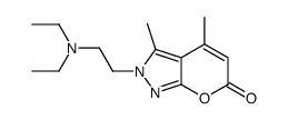 2-[2-(diethylamino)ethyl]-3,4-dimethylpyrano[2,3-c]pyrazol-6-one Structure