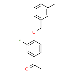 1-(3-FLUORO-4-[(3-METHYLBENZYL)OXY]PHENYL)-1-ETHANONE Structure