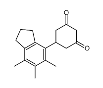 5-(5,6,7-trimethyl-2,3-dihydro-1H-inden-4-yl)cyclohexane-1,3-dione结构式