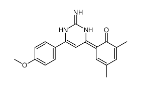 6-[2-amino-4-(4-methoxyphenyl)-1H-pyrimidin-6-ylidene]-2,4-dimethylcyclohexa-2,4-dien-1-one结构式