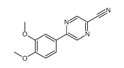 5-(3,4-dimethoxyphenyl)pyrazine-2-carbonitrile Structure