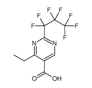 4-ethyl-2-(1,1,2,2,3,3,3-heptafluoropropyl)pyrimidine-5-carboxylic acid Structure