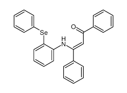 1,3-diphenyl-3-(2-phenylselanylanilino)prop-2-en-1-one结构式