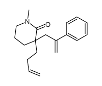 3-but-3-enyl-1-methyl-3-(2-phenylprop-2-enyl)piperidin-2-one Structure