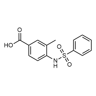4-benzenesulfonamido-3-methylbenzoic acid Structure