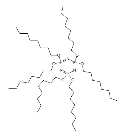 hexakis-octyloxy-2λ5,4λ5,6λ5-[1,3,5,2,4,6]triazatriphosphorine Structure