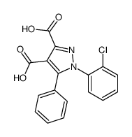 1-(2-chlorophenyl)-5-phenylpyrazole-3,4-dicarboxylic acid结构式