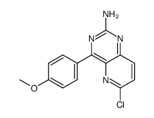 6-chloro-4-(4-methoxyphenyl)-pyrido[3,2-d]pyrimidin-2-ylamine结构式