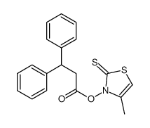 (4-methyl-2-sulfanylidene-1,3-thiazol-3-yl) 3,3-diphenylpropanoate结构式