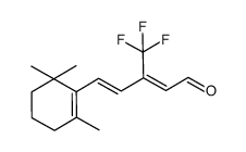 (2Z,4E)-3-Trifluoromethyl-5-(2,6,6-trimethyl-cyclohex-1-enyl)-penta-2,4-dienal结构式