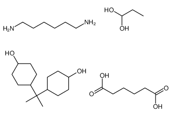 hexane-1,6-diamine,hexanedioic acid,4-[2-(4-hydroxycyclohexyl)propan-2-yl]cyclohexan-1-ol,propane-1,1-diol结构式