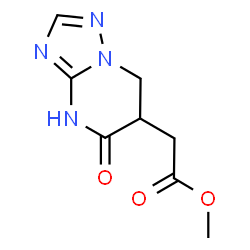 Methyl (5-oxo-4,5,6,7-tetrahydro[1,2,4]triazolo-[1,5-a]pyrimidin-6-yl)acetate结构式