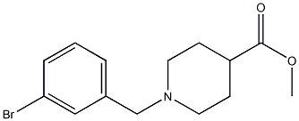 Methyl 1-[(3-bromophenyl)methyl]piperidine-4-carboxylate结构式