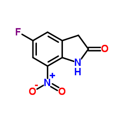 5-Fluoro-7-nitro-1,3-dihydro-2H-indol-2-one Structure