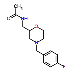 2-乙酰氨甲基-4-(4-氟苄基)吗啉结构式