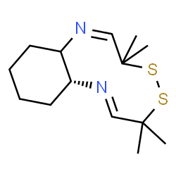 1,2,3,4,4a,12a-hexahydro-7,7,10,10-tetramethyl-7H,10H-8,9-dithia-5,12-diazabenzocyclodecene structure