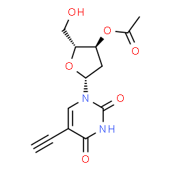 3'-acetate-2'-deoxy-5-ethynyl-uridine结构式