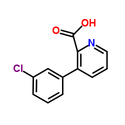 3-(3-Chlorophenyl)-2-pyridinecarboxylic acid结构式