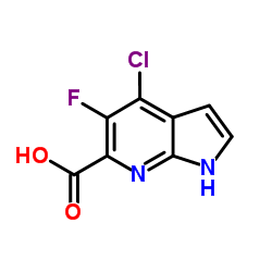 4-Chloro-5-fluoro-1H-pyrrolo[2,3-b]pyridine-6-carboxylic acid structure