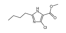 2-butyl-4-chloro-1H-imidazole-5-carboxylic acid,methyl ester Structure