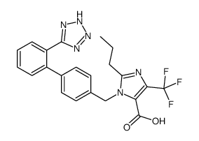 2-propyl-3-[[4-[2-(2H-tetrazol-5-yl)phenyl]phenyl]methyl]-5-(trifluoromethyl)imidazole-4-carboxylic acid结构式