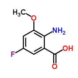 2-Amino-5-fluoro-3-methoxy-benzoic acid Structure