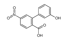 2-(3-hydroxyphenyl)-4-nitrobenzoic acid结构式