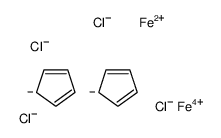 cyclopenta-1,3-diene,iron(2+),tetrachloroiron Structure