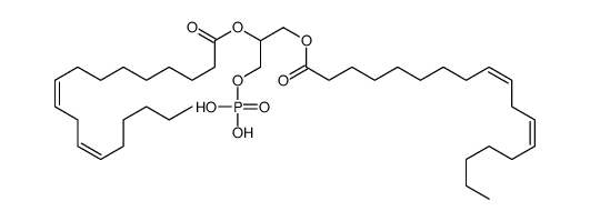 1-[(phosphonooxy)methyl]ethane-1,2-diyl bis[(9Z,12Z)-octadeca-9,12-dienoate] structure