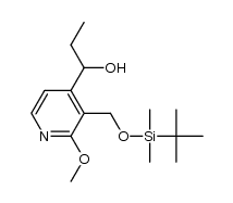 1-{3-[(tert-butyldimethylsiloxy)methyl]-2-methoxypyridin-4-yl}propan-1-ol Structure