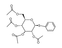 .alpha.-D-Glucopyranoside, phenyl 1-thio-, tetraacetate structure